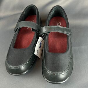 Aetrex Berries Black Leather Mary Jane Slip On Shoes W 12 Removable Insole NWT